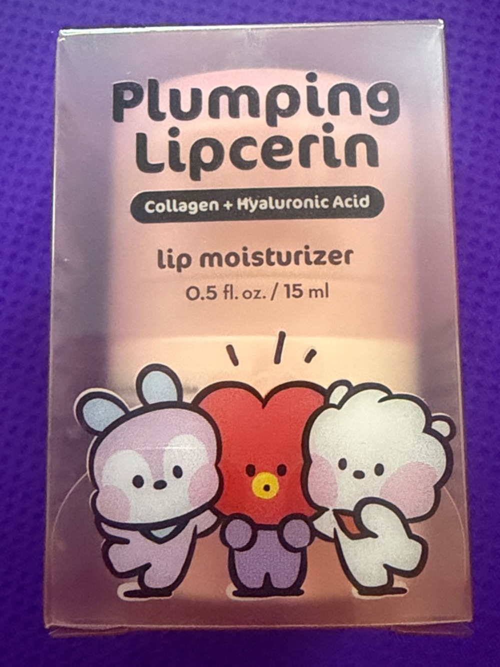 Creme Shop Plumping Lipcerin Pink Lip Moisturizer with Collagen Hyaluronic Acid